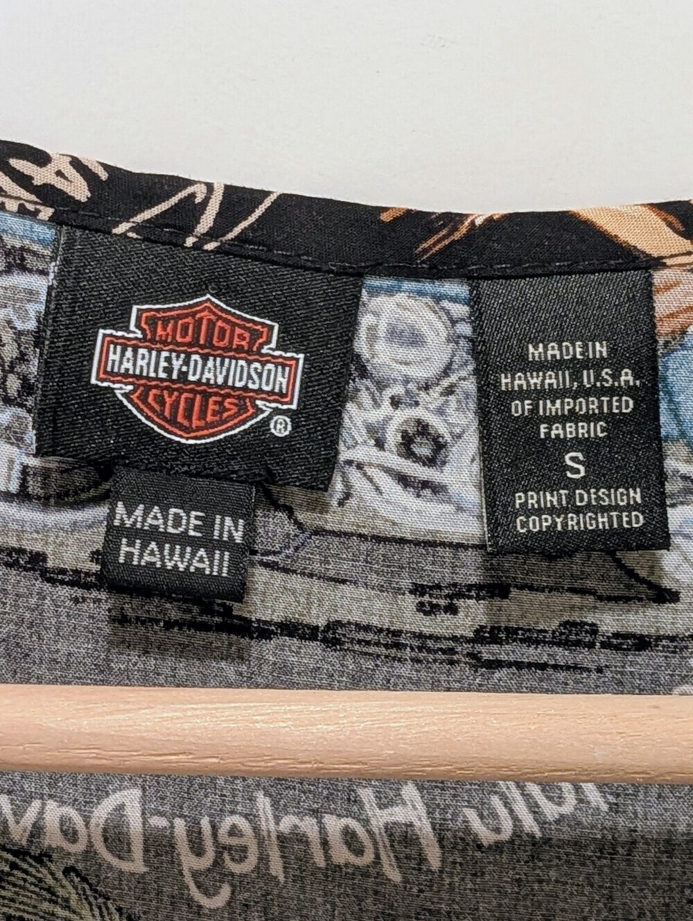 EUC Harley Davidson S Hawaii Exclusive Hula Racer Back Tank Black Aloha Wear - Picture 6 of 7